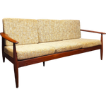 REFINISHED Danish Mid Century Modern Teak 3-Seater Sofa w original upholstery 12
