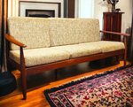 REFINISHED Danish Mid Century Modern Teak 3-Seater Sofa w original upholstery 5