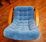 Will be REFINISHED REUPHOLSTERED MCM Teak Scoop Lounge Chair by Huber 7