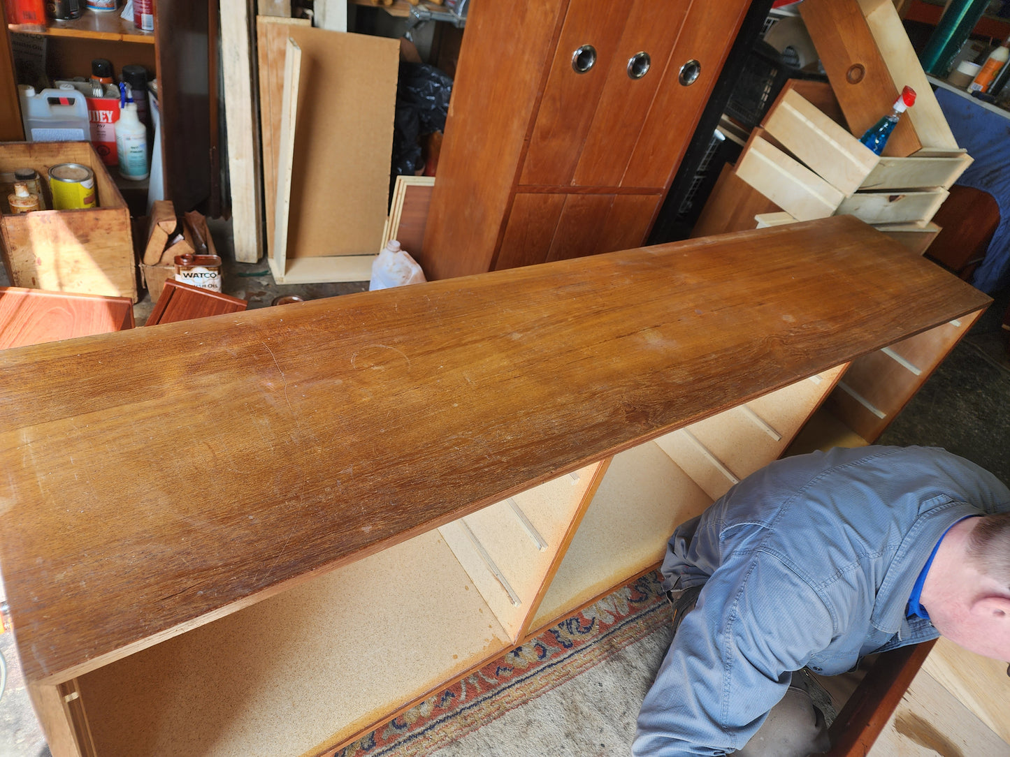 REFINISHED Mid Century Modern Teak Bedroom set (Queen Bed w Nightstands & 2 Dressers)