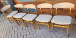 5 RESTORED Danish Mid Century Modern Teak & Beech Chairs REUPHOLSTERED 14