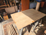 REFINISHED Danish Mid Century Modern Teak Table Draw Leaf 51