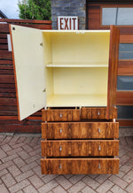 RESTORED Mid Century Modern Rosewood Dresser & Armoire by Roger Rougier 13