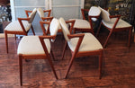 6 Danish Mid Century Modern Teak Chairs by Kai Kristiansen, Model 42 9