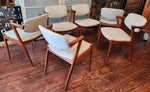 6 Danish Mid Century Modern Teak Chairs by Kai Kristiansen, Model 42 12