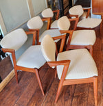 6 Danish Mid Century Modern Teak Chairs by Kai Kristiansen, Model 42 15