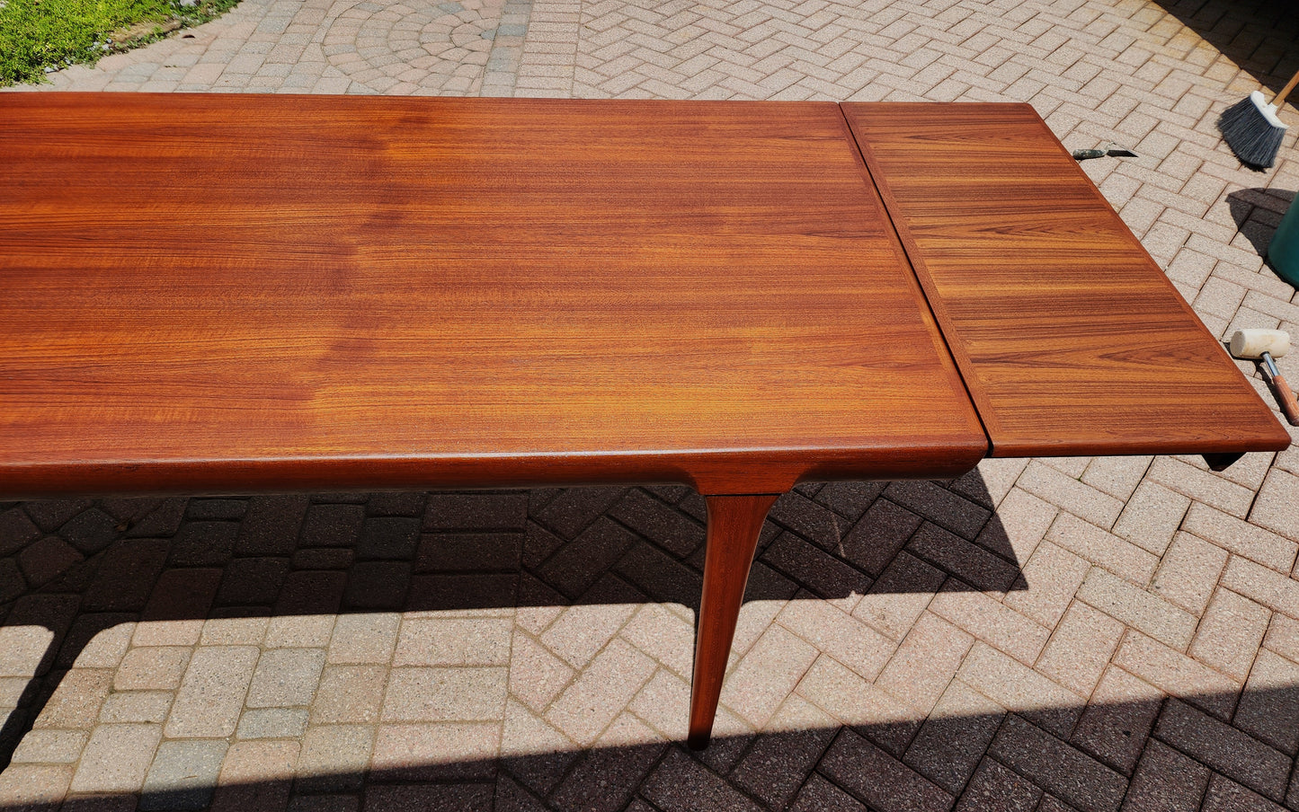 REFINISHED Danish MCM Teak Extension Table by Ib Kofod-Larsen for Faarup 68"- 96"