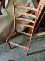 Choose Fabric***6 REFINISHED Mid Century Modern Teak Ladderback Chairs 17
