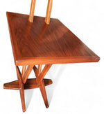REFINISHED Mid Century Modern Teak Floor Lamp with Built in Table 9