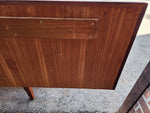 REFINISHED Danish Mid Century Modern Teak Bed w Floating Nightstands Queen 10