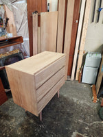 REFINISHED MCM Teak Queen Bed w Storage, Nightstands & 2 dressers by REFF 15