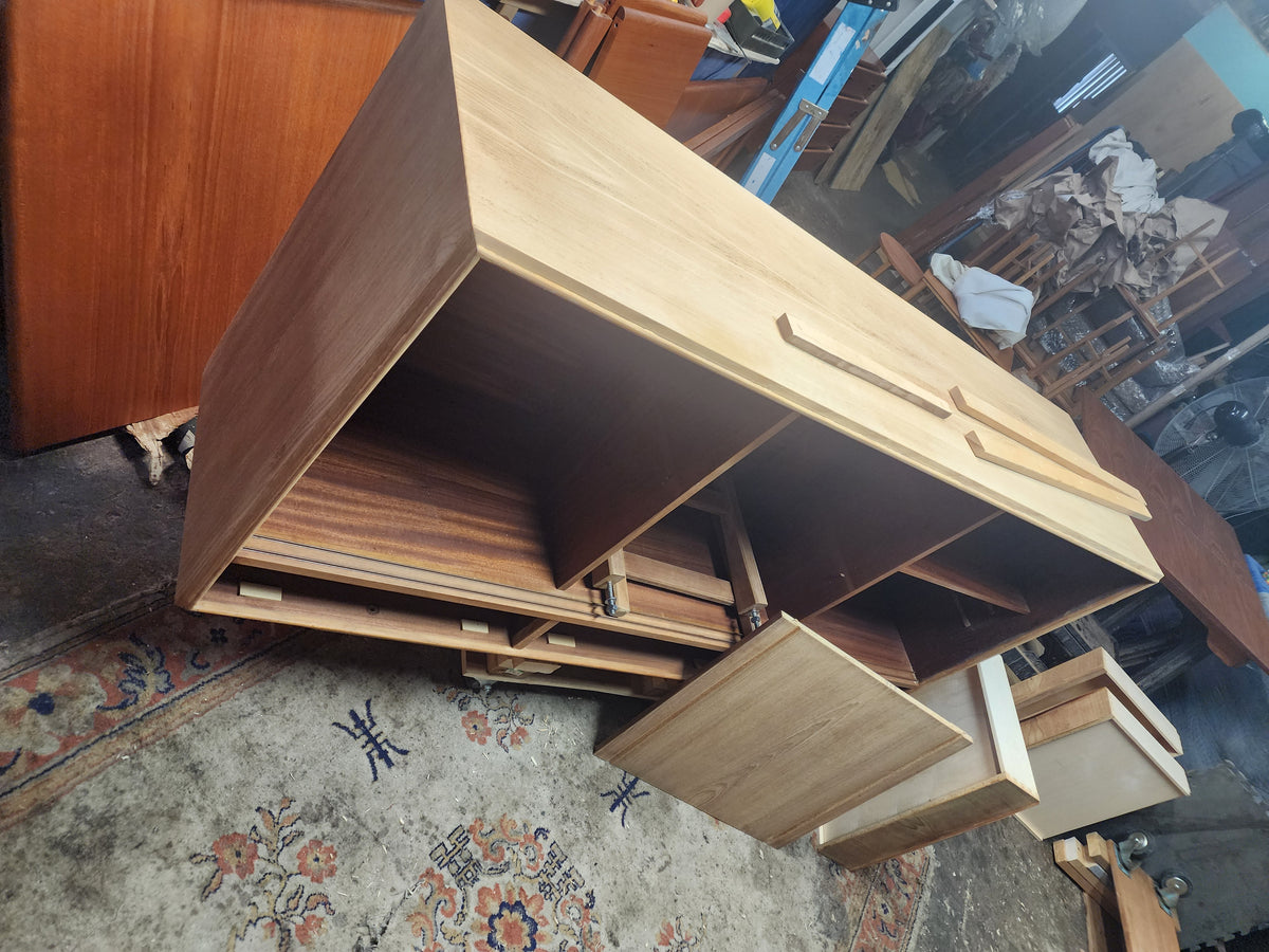 REFINISHED Danish MCM Teak Highboard by EW Bach for Sejling Skabe 65