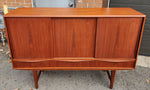 REFINISHED Danish MCM Teak Highboard by EW Bach for Sejling Skabe 65