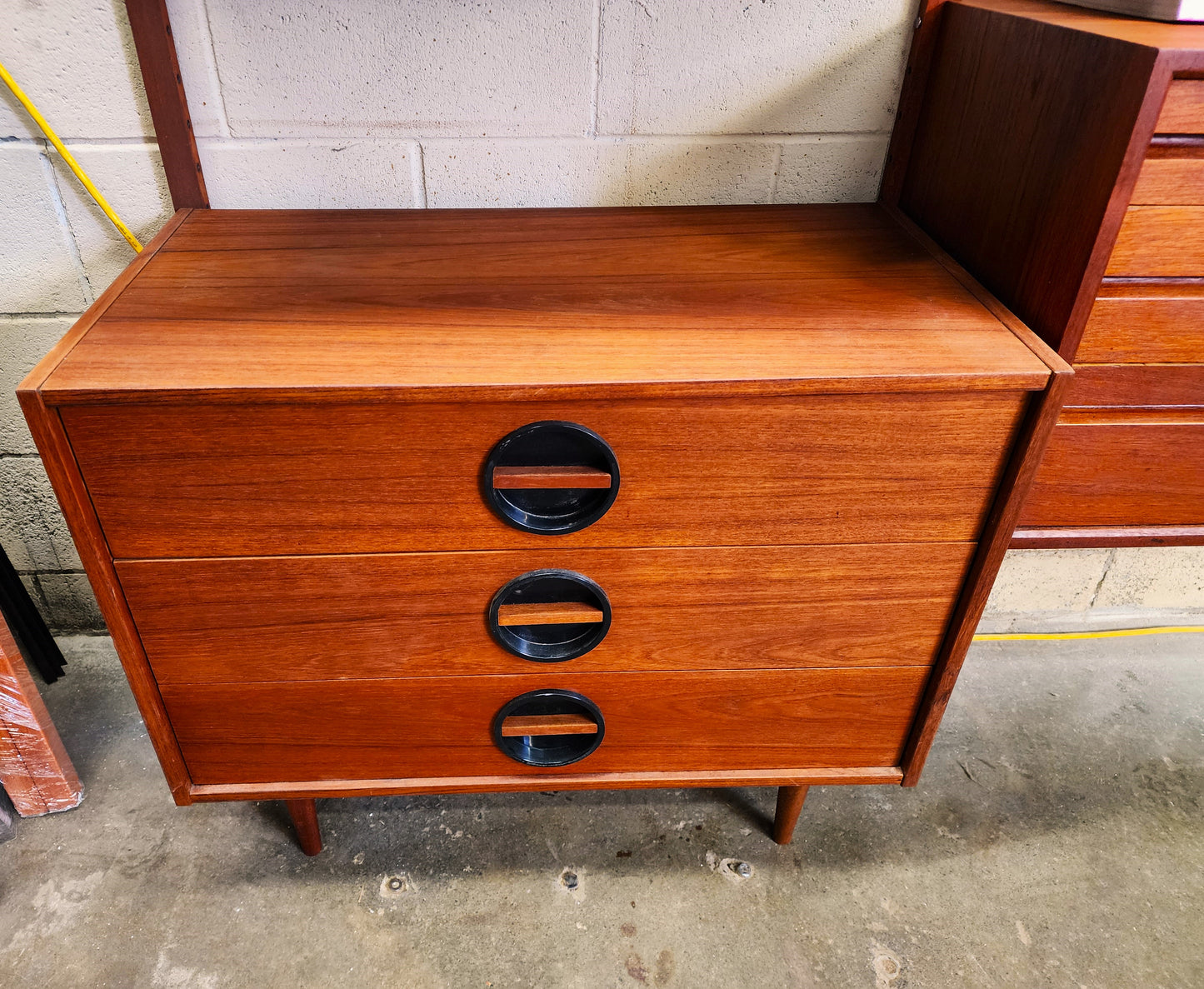 REFINISHED Danish MCM Teak Modular Wall Unit by Poul Cadovius for CADO