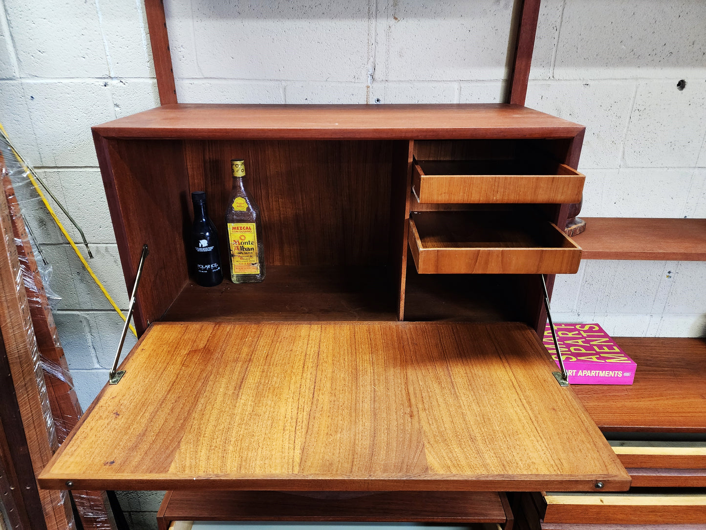 REFINISHED Danish MCM Teak Modular Wall Unit by Poul Cadovius for CADO