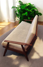 Choose Fabric! REFINISHED Danish Mid Century Modern Teak 3-Seater Sofa 4