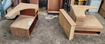 REFINISHED Danish MCM Floating Teak Bed  Queen & Dresser by Komfort 24