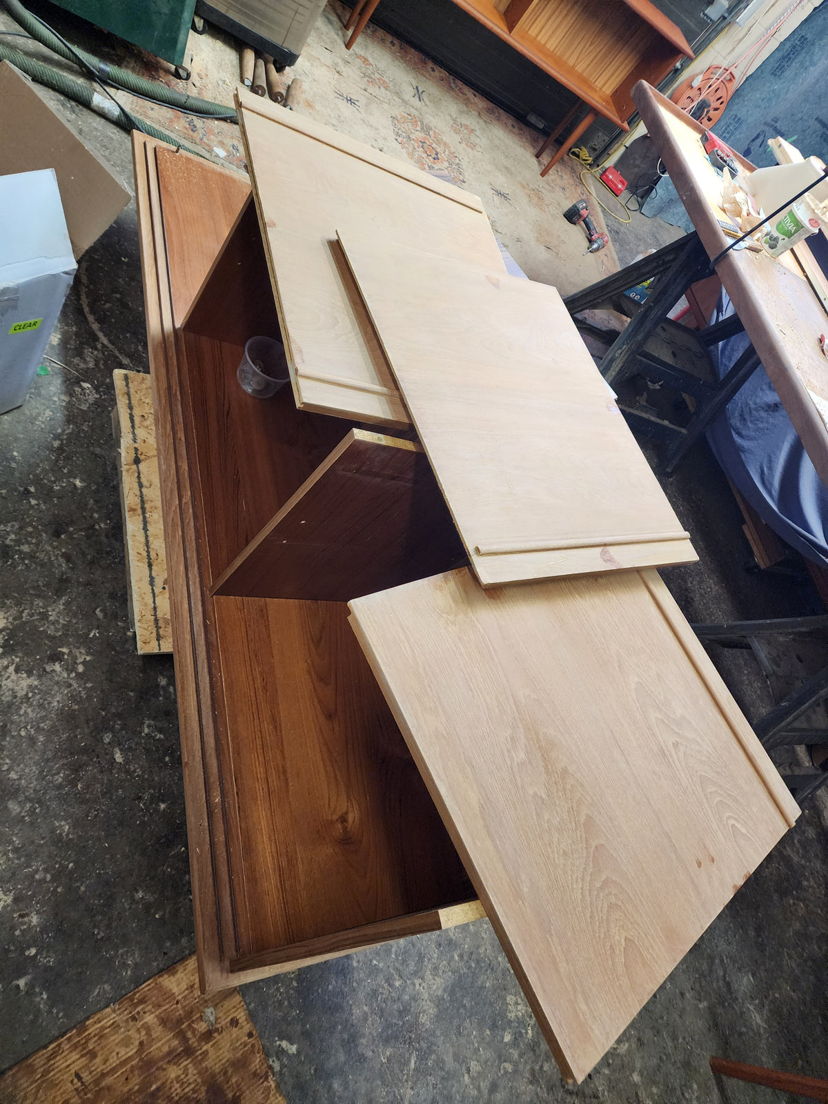 REFINISHED Swedish Mid Century Modern Teak Buffet Sideboard 71