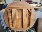 REFINISHED Danish Mid Century Modern Teak Table Round to Oval w 2 Leaves 45