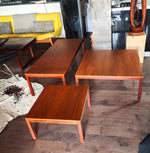 REFINISHED Mid Century Modern Teak Accent Table by Reff 5