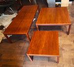 REFINISHED Mid Century Modern Teak Accent Table by Reff 2