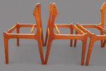 6 RESTORED will be REUPHOLSTERED Danish MCM teak chairs by Erik Buch #49 3