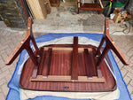 Danish Mid Century Modern Rosewood Table Self storing, 65