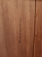 RESTORED Danish Mid Century Modern Teak Table Round w Leaf 43