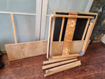 REFINISHED Danish MCM Teak & Black Extendable Games or Dining Table by Poul Hundevad 14
