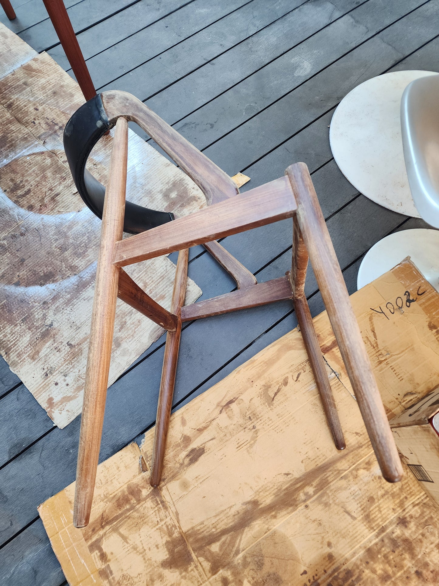 4 RESTORED Danish Mid Century Modern Kai Kristiansen Teak Chairs, Model 31