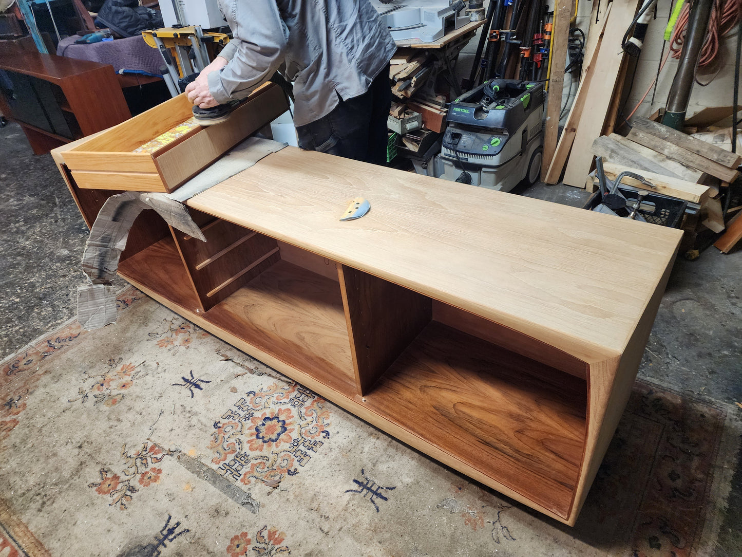 REFINISHED MCM Teak Sideboard by Danish Custom Furniture 7 ft