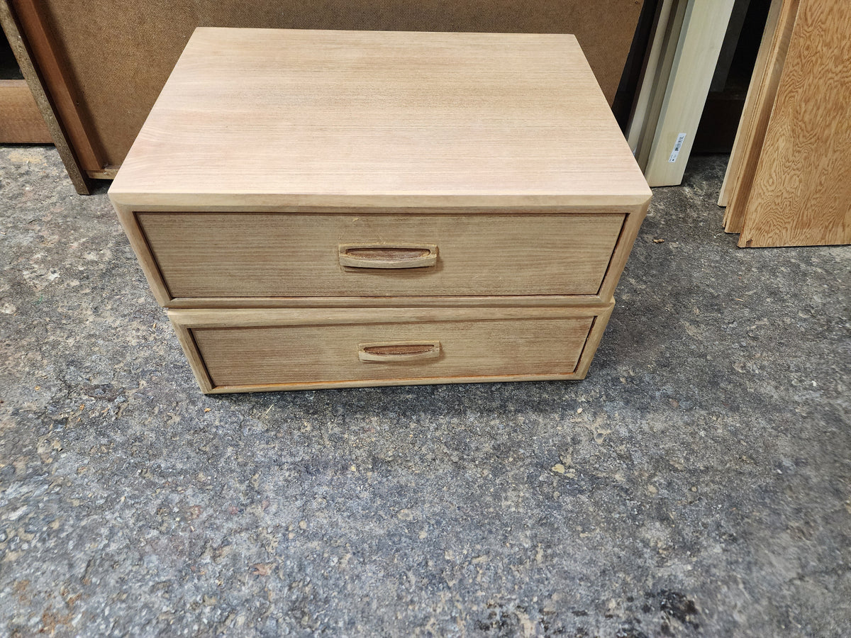 REFINISHED MCM Teak Bed King w Floating Nightstands