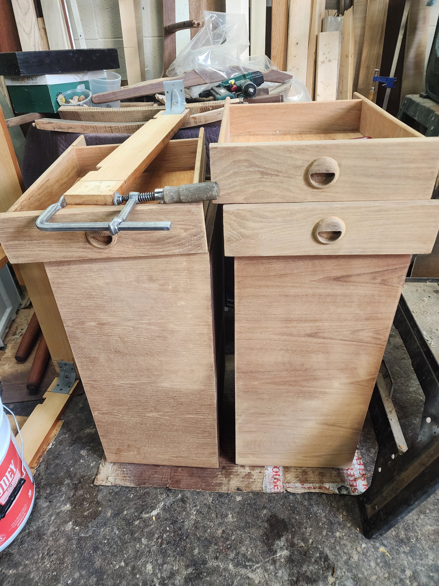Coming***REFINISHED Mid Century Modern Teak Desk with Bookcase Back by Punch