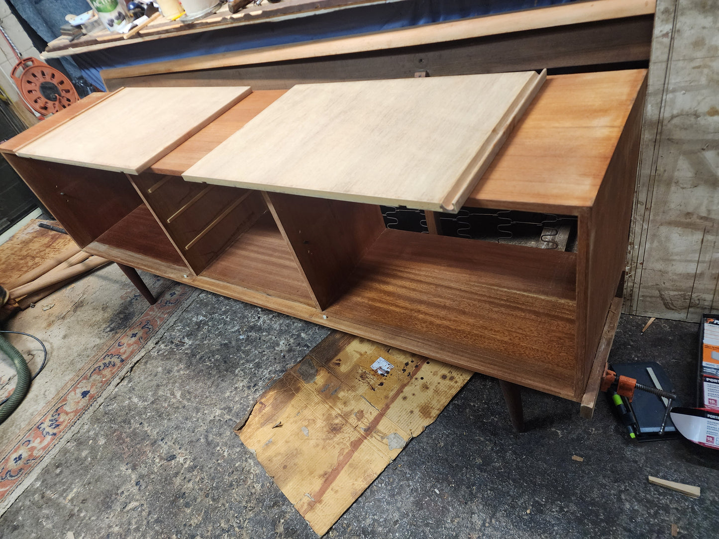 REFINISHED Danish Mid Century Teak Credenza Buffet by Steens 6 ft Narrow