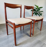 2 REFINISHED will be REUPHOLSTERED Mid Century Modern Rosewood Chairs by Lübke 2