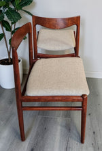 2 REFINISHED will be REUPHOLSTERED Mid Century Modern Rosewood Chairs by Lübke 7