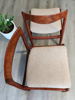2 REFINISHED will be REUPHOLSTERED Mid Century Modern Rosewood Chairs by Lübke 6