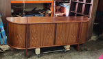 RESTORED Danish MCM Rosewood Tambour Sideboard by P. Hundevad 88