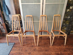 6 REFINISHED Danish Mid Century Modern Teak Chairs by Niels Koefoed, model Eva 15