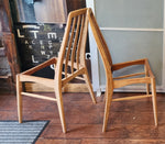 6 REFINISHED Danish Mid Century Modern Teak Chairs by Niels Koefoed, model Eva 16