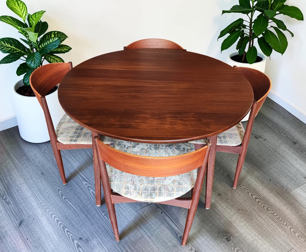 4 REFINISHED Danish Mid Century Modern Teak Chairs by Jydsk