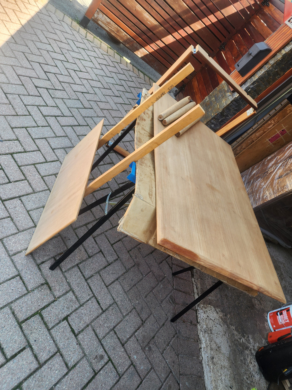 REFINISHED Danish Mid Century Modern Teak Draw Leaf Table 53.5