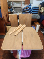 REFINISHED Mid Century Modern Walnut Dining Table w 3 Leaves 38