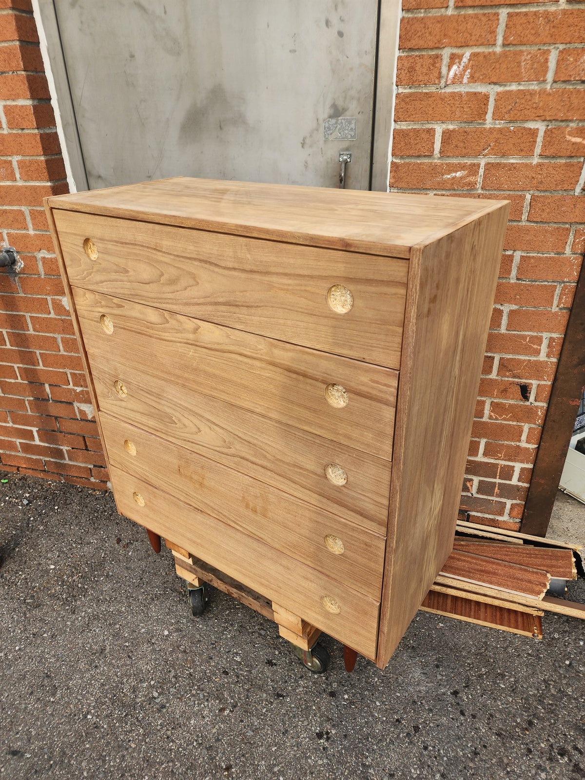 REFINISHED Mid Century Modern Teak Dresser & Tallboy