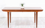 REFINISHED Danish MCM Teak Dining Table w 2 Leaves by Niels O. Moller, 63