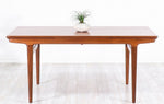 REFINISHED Danish MCM Teak Dining Table w 2 Leaves by Niels O. Moller, 63
