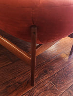 REFINISHED Mid Century Modern R.Huber Teak Scoop Sofa XL 13