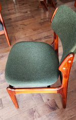 8 REUPHOLSTERED in wool Danish MCM Rosewood Chairs by Erik Buch, model 49, 50 3