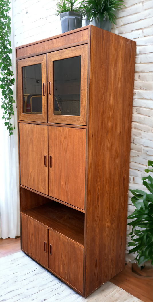 RESTORED Mid Century Modern Teak Tall Cabinet by G Plan with Lighting (2 available)