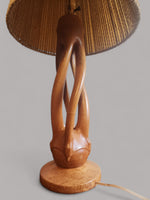 Mid Century Modern Sculptural Table Lamp w Cone shade H 35.5